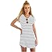 Sunward Women Crew Neck Short Sleeve Striped Loose T-Shirt Mini Dress (M)
