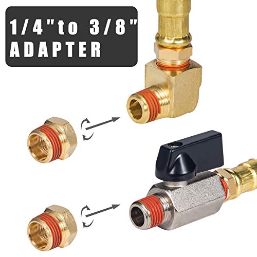 Breezliy Extended Tank Drain Valve Assembly Kit ,10 Inch Braided Steel