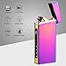 Electric Arc Lighter USB Rechargeable Lighter Windproof Flameless Lighter Plasma Electronic Lighter with LED Power Display (Rainbow)