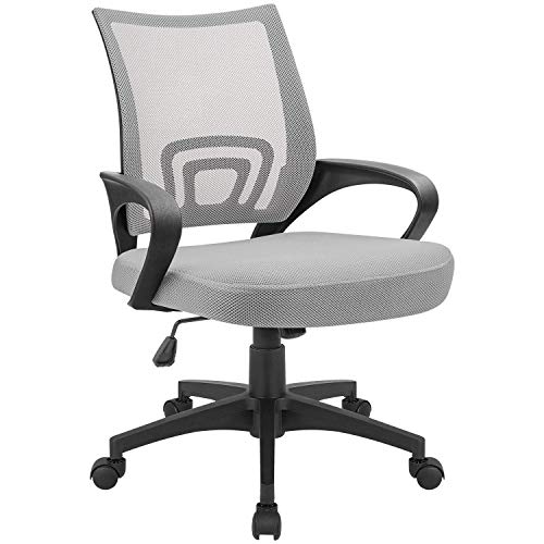 Devoko Office Chair Ergonomic Computer Desk Chair Mid Back Swivel Rolling Chair with Height