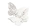 No.2 Warehouse 50 Pcs Butterfly 1# Wedding Table Paper Place Card Escort Name Card Wine Glass Card for Wedding Party Decoration + a Piece of Clean Cloth