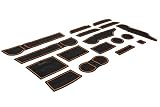 CupHolderHero for Subaru Forester 2019-2020 Custom Liner Accessories - Premium Cup Holder, Console, and Door Pocket Inserts 17-pc Set (Orange Trim)
