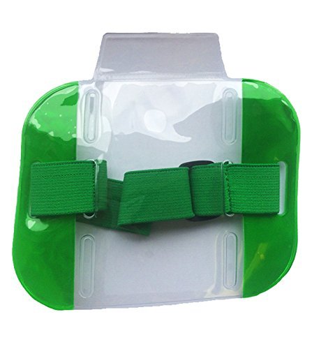 High Visability Security Arm Band Id Holder- Choice of Colors - By Pac Supplies USA (HI VIZ BLACK) - Thumbnail 2