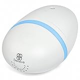 Essential Oil Diffuser Riverock V2 by Deneve® Aromatherapy Oil Spa Humidifier and Mister Ultrasonic - Perfect Decor Gift for a Peaceful Home Yoga Meditaion Workout or Office Space (White)