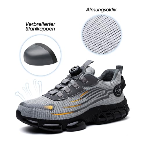Safety Shoes Men Women Work Shoes Breathable Lightweight Comfortable with Steel Toe Cap 36-46 EU