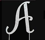Rhinestone Cake Topper Letter A by other