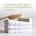 Cariloha 600 GSM Bamboo & Turkish Cotton 3 Piece Towel Set - Odor Resistant, Highly Absorbent - Set Includes 1 Bath Towel, 1 Hand Towel & 1 Washcloth - Beachwood