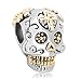 Fit Pandora Charms Silver Plated Skull Cross Silver Plated Dia De Los Muertos Beads