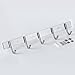 HOMEIDEAS Coat Hook Rack Wall Mounted 13-Inch SUS304 Stainless Steel Brushed Nickel Hook Rail with 5 Heavy Duty Hooks