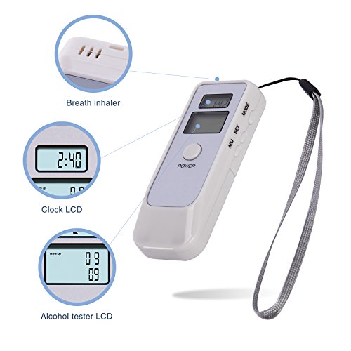 Professional Digital Breathalyzer, FitMaker Portable Breath Alcohol Tester with LCD Screen for Home Use - Thumbnail 2