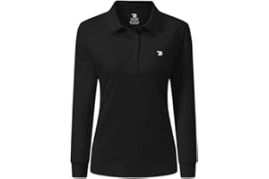 AIRIKE Golf Polo Shirts for Women Long Sleeve Colourful Quick-Dry Workwear & Activewear-Womens Athletic Apparel