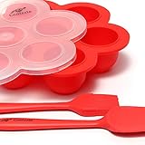 Silicone Egg Bites Mold Accessories – Fits 5,6,8 qt Pressure Cooker Pot Baking Muffin Molds Instant Sous Vide Egg Poacher Baby Food Freezer Tray Lid Storage Container Brush and Spatula – by Coolzzle