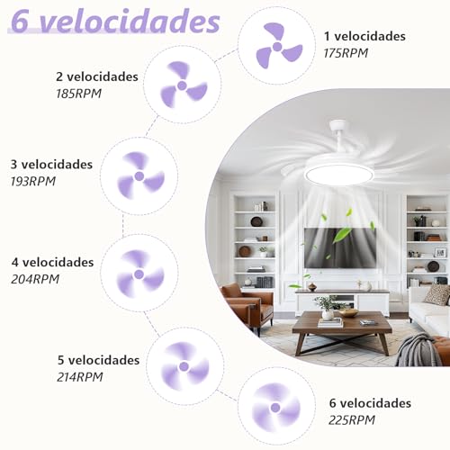 Tealight smart ceiling fan with light