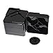 ZHENXI Adjustable Bed Riser Furniture Lift Bed Frame Risers Create Under Bed Storage Heavy Duty Set of 8 (1x4x4) Black Color