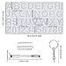 DIY Casting Molds, WEST BAY 13Pcs Number Alphabet Jewelry Resin Casting Molds Letter Jewelry Making Molds Including Manual Hand Drill Keychains DIY Craft Silicone Casting Molds Set 2020 New Year Gifts