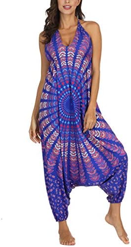 COUSIN CANAL Womens Harem Jumpsuits Summer Romper Loose Playsuit Dress Sleeveless All in One