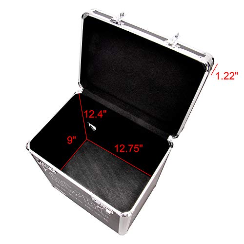 Vaultz Vinyl Record Storage Box Locking 50 Album Holder & Organizer