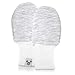 Crummy Bunny Grey Baby Mittens - Oversized, fits Ages 3 to 6 Months, No Scratch Mittens, Set of 2