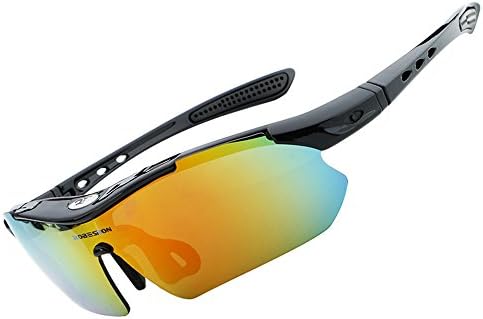Female, sunglasses, outdoors, sports, five lenses, black frame, E0051