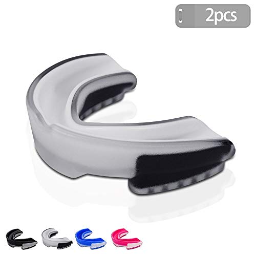 AiBOB Sport Mouth Guard Kids Youth/Adults 2pcs (White, Adults (11 yrs & Above))