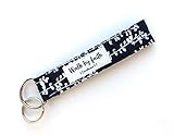 Keychain Wristlet -Walk by Faith - Organic Fabric Wrist Lanyard - 2 Cor. 5:7