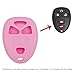 Keyless2Go Replacement for New Silicone Cover Protective Case for Remote Key Fobs with FCC KOBGT04A OUC60270 OUC60221 - Pink