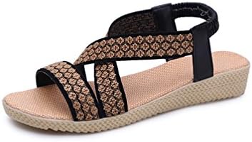 Havina Womens Flat Sandals Gladiator Thong Ankle Strap Flip Flop Summer Shoes Style #3 Black