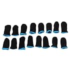 Streemaa モバイルゲーム用18ピンカーボンファイバーフィンガースリーブプレススクリーンフィンガースリーブ(16個)