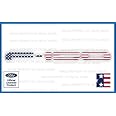 Decal Mods 2021-2025 F150 Tailgate Insert Decals Letters Inlays Indent Stickers (Thin Decal [NOT Raised Letters]) for Ford F150 (2021-2025) (USA Flag) | FG2A2