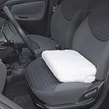 Driver's Angle Lift Seat Cushion with Washable Seat Cushion Cover by JUMBL,White