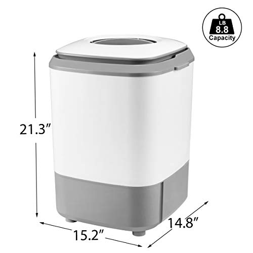 EROMMY Portable Washing Machine, Washing Machine with 8.8 lbs Capacity, 2IN1 Portable Washer