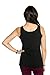 Tank Top For Women Wide Strap Comfortable Layering Shirt Dressy Or Active Wear (Black, L)