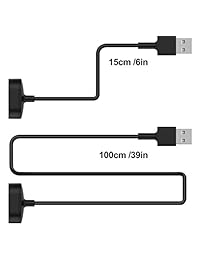 [2 unidades] Cable de carga para Fitbit Inspire y Fitbit Inspire HR Smartwatch, repuesto USB Cable de carga accesorios para Fitbit Inspire & Inspire HR (3,3 pies 0,5 pies)