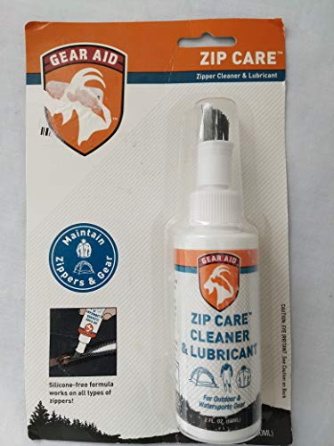 Gear Aid zip care liquid, zip lubricant essential, care zip cleaner, t zip lubricant with PTEF, zip tech zipper lubricant, zip care cleaner and lubricant, snap stick tube, and zipper ease stick bundle