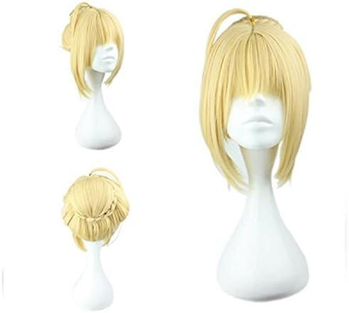 Cosplay Wigs Gold Party Hair Resistant Synthetic 45cm/17.7" For Fate Zero-Saber
