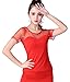 ZLTdream Belly Waltz Rumba Cha Cha Ballroom Dance Short Sleeve Top