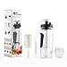 amzdeal Fruit Infuser Water Bottle - 1L / 32 Oz Sports Water Bottle BPA Free with Infusion Rod and Freezer Ice Ball Leak Proof and Non-Slip Design for Outdoor School Office - Black