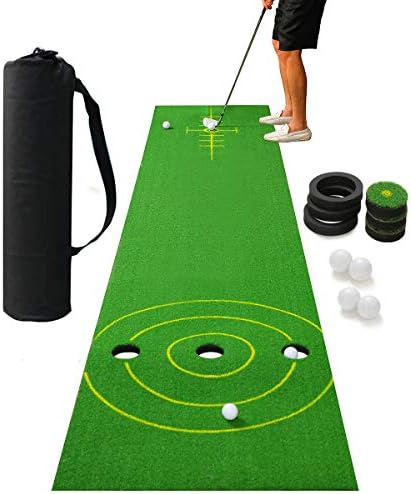 2-FNS Golf Putting Green/Mat-Golf Training Mat, Golf Practice Mat with 4 Golf Balls for Indoor/Outdoor 2-FNS Golf Putting Green/Mat-Golf Training Mat, Golf Practice Mat with 4 Golf Balls for Indoor/Outdoor