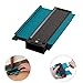 Contour Gauge Duplicator, Woodworking Shape Tracing Template Measuring Tool, Circular Frame Profile Gauge Ruled - Profile Jig Guide-5Inch (Blue)
