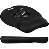Gimars Memory Foam Set Nonslip Mouse Pad Wrist Support &amp; Keyboard Wrist Rest Support For Office, Computer, Laptop &amp; Mac - Durable &amp; Comfortable &amp; Lightweight For Easy Typing &amp; Pain Relief