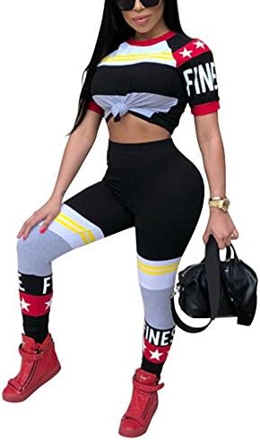 Women's Plus Size Stretch Short Sleeve Top Long Legging Pants Party Club Jumpsuit Red 3XL