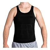 Roc Bodywear Mens Slimming, Compression shirt and Body Shaper. Top Rated (Lg, Black)