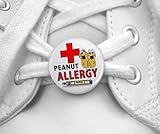 PEANUT ALLERGY EpiPen Medical Alert Pair of 1 inch Shoe Tag Charms