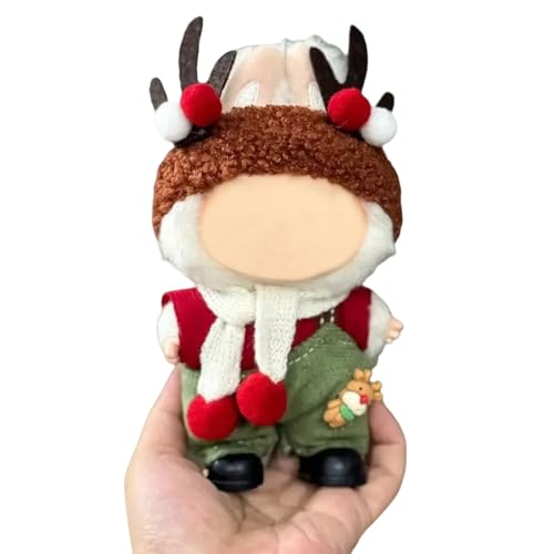 17cm Doll Christmas Clothes Compatable with Labubu(NO Doll), Cute Dolls Outfit Accessories, Small Kawaii Clothes Set for Dolls, Gift for Women and Girls(Style 1)