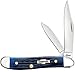 Case WR XX Pocket Knife Navy Blue Bone Peanut Item #2802 - (6220 SS) - Length Closed: 2 7/8 Inches