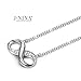 J.NINA Necklace Infinite Forever White-Gold Plated Bib with Crystals Women Pendant Jewelry s Anniversary Birthday Gifts for Mom Daughter Wife Girlfriend
