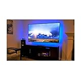 Bason Lighting USB LED RGBW TV Bias Lighting for 60 to 70 inches, LED Strip for Back of Tv Lighting Home Movie Theater Decor, RGB+ Pure White, Remote Control