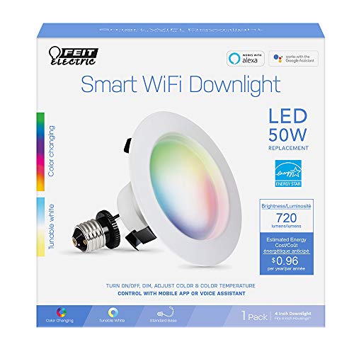 Feit Electric 4 Inch Smart Recessed Light, Color Changing and Tunable