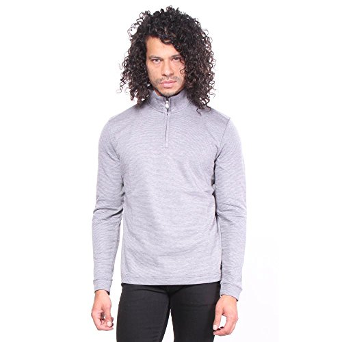Hugo Boss Boss Green Men s C-Piceno Zip Neck Sweater, Grey, M
