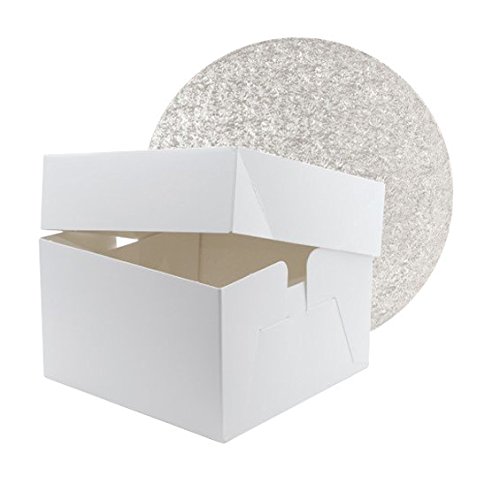 Buy Bakery Direct Cake Box and Round Drum with a Free Piping Bag 1 (10